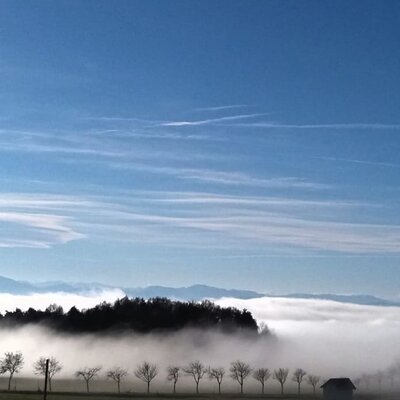 Pöggstall im Nebel versunken