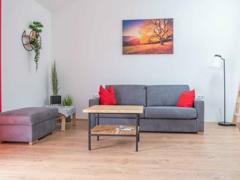 Ferienwohnung Döller - Wohnraum mit Ausziehcouch