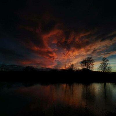 Sonnenuntergang am Albrechtsteich