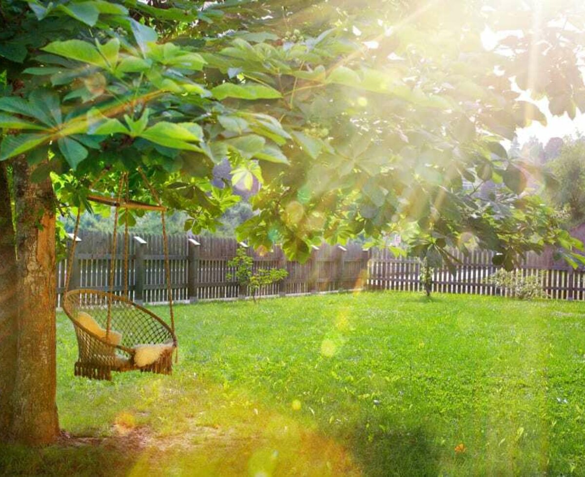 Garten Kastanienbaum Hängeschaukel